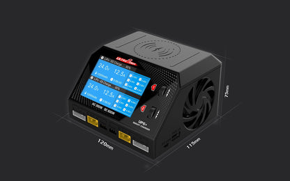 Ultra Power Technology | UP6+ AC 300W/DC 600W Dual Port Multi Chemistry AC/DC Charger | MPN: UP6PLUS
